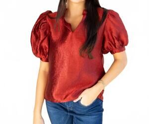 NEW STYLE U all i want blouse in red